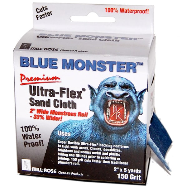 Blue Monster Mill Rose Blue Monster Ultra-Flex 5 yd L X 2 in. W 150 Grit Aluminum Oxide Sanding Cloth 1 pk 70172 - main